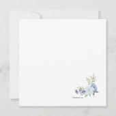 Blue Flowers Square Einladung (Rückseite)
