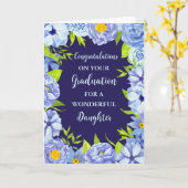 Blue Flowers Tochter Herzlichen Glückwunsch Abschl Karte (Gelbe Blume)