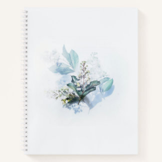 Blue Flowers Uni Ruled Notebook Notizblock