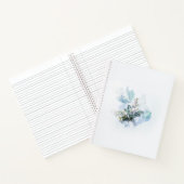 Blue Flowers Uni Ruled Notebook Notizblock (Innenseite)