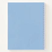 Blue Flowers Uni Ruled Notebook Notizblock (Rückseite)