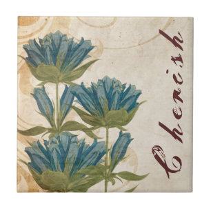 Blue Flowers Vintage Wedding Fliese