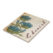 Blue Flowers Vintage Wedding Fliese (Seite)