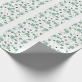 Blue flowers Wrapping Paper / Papier Geschenk Flor Geschenkpapier (Ecke)