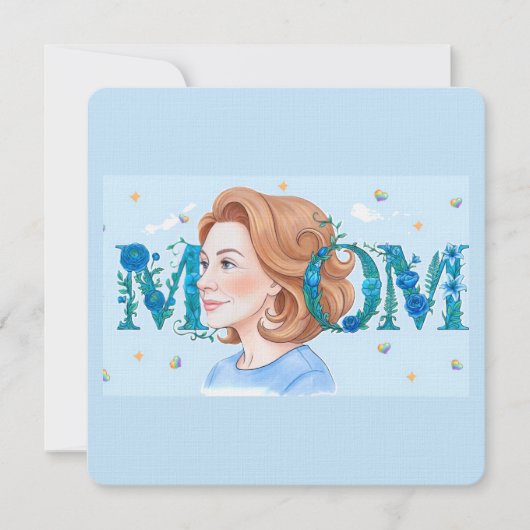 Blue Flowery Mom (Vorderseite)