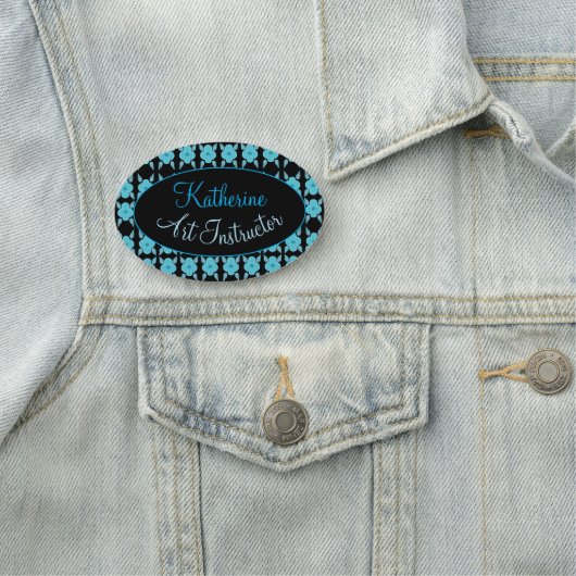 Blue Flows Personalisiert Namensschild (Beispiel)