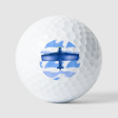 Blue Flugzeug Aviation Sky Blue Cloud Golf Balls Golfball (Vorderseite)