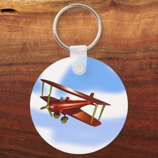 Blue Flugzeug Aviation Sky Blue Cloud Schlüsselanh Schlüsselanhänger (Rückseite)