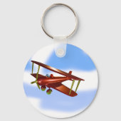 Blue Flugzeug Aviation Sky Blue Cloud Schlüsselanh Schlüsselanhänger (Rückseite)