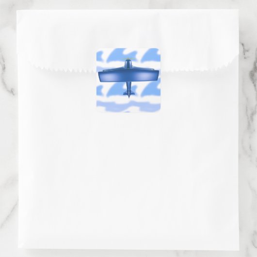 Blue Flugzeug Aviation Sky Blue Cloud Sticker (Tasche)