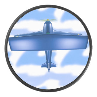 Blue Flugzeug Aviation Sky Blue Clouds Puck