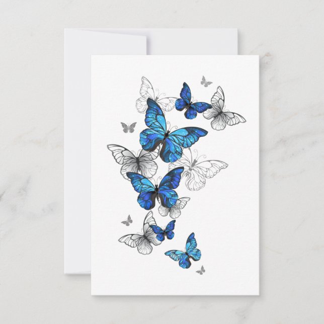 Blue Flying Butterflies Morpho (Vorderseite)