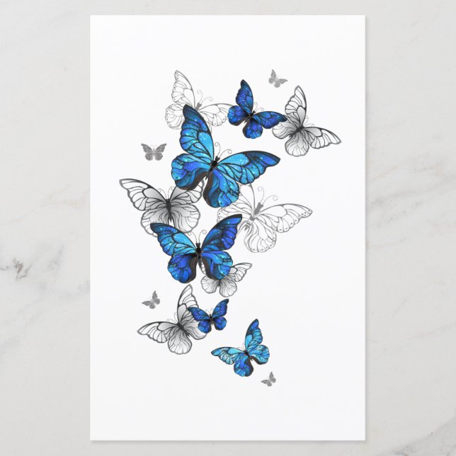 Blue Flying Butterflies Morpho (Vorderseite)