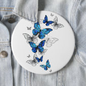 Blue Flying Butterflies Morpho Button (Beispiel)