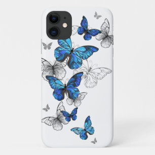Blue Flying Butterflies Morpho Case-Mate iPhone Hülle