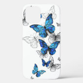 Blue Flying Butterflies Morpho Case-Mate iPhone Hülle (Rückseite)