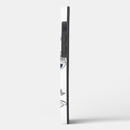 Blue Flying Butterflies Morpho Case-Mate iPhone Hülle (Rückseite / Links)