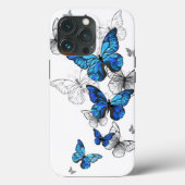 Blue Flying Butterflies Morpho Case-Mate iPhone Hülle (Rückseite)
