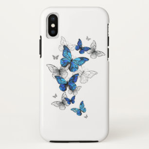 Blue Flying Butterflies Morpho Case-Mate iPhone Hülle