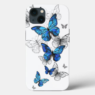 Blue Flying Butterflies Morpho Case-Mate iPhone Hülle
