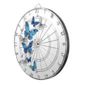 Blue Flying Butterflies Morpho Dartscheibe (Vorderseite rechts)