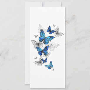 Blue Flying Butterflies Morpho Einladung