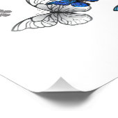 Blue Flying Butterflies Morpho Fotodruck (Ecke)