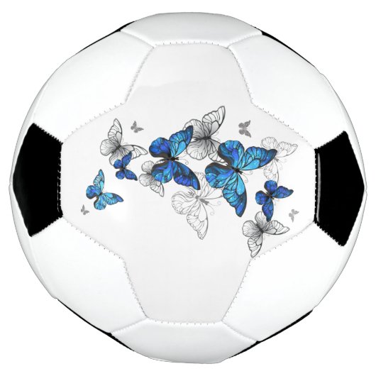 Blue Flying Butterflies Morpho Fußball (Gedreht)