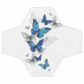 Blue Flying Butterflies Morpho Fußball (Flach)
