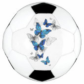 Blue Flying Butterflies Morpho Fußball (Vorderseite)