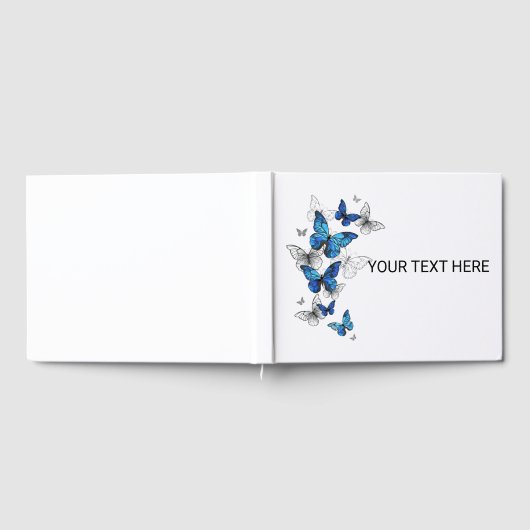 Blue Flying Butterflies Morpho Gästebuch (Voll)