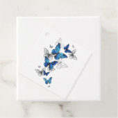 Blue Flying Butterflies Morpho Geschenkanhänger (Beispiel)