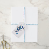 Blue Flying Butterflies Morpho Geschenkanhänger (Mit Garn)