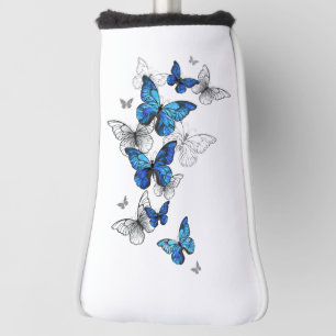 Blue Flying Butterflies Morpho Golf Headcover