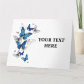 Blue Flying Butterflies Morpho Karte (Vorderseite)