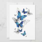 Blue Flying Butterflies Morpho Karte (Vorderseite)
