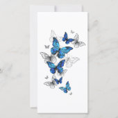 Blue Flying Butterflies Morpho Karte (Vorderseite)