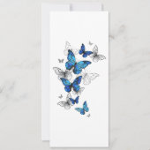 Blue Flying Butterflies Morpho Karte (Vorderseite)