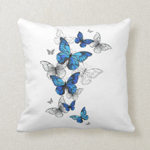 Blue Flying Butterflies Morpho Kissen