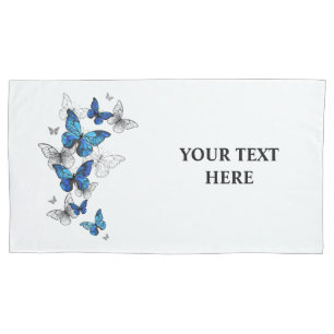 Blue Flying Butterflies Morpho Kissenbezug