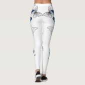 Blue Flying Butterflies Morpho Leggings (Rückseite)