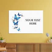 Blue Flying Butterflies Morpho Leinwanddruck (Insitu (Wohnzimmer))