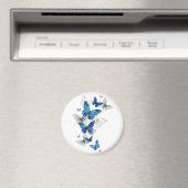 Blue Flying Butterflies Morpho Magnet (In Situ (Geschirrspüler))