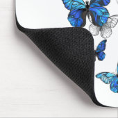 Blue Flying Butterflies Morpho Mousepad (Ecke)