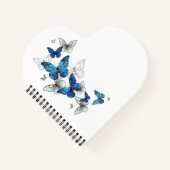 Blue Flying Butterflies Morpho Notizblock (Vorderseite)