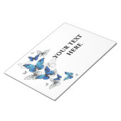 Blue Flying Butterflies Morpho Notizblock (angewinkelt)