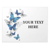 Blue Flying Butterflies Morpho Notizblock (Vorderseite)