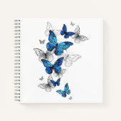 Blue Flying Butterflies Morpho Notizblock (Vorderseite)