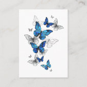 Blue Flying Butterflies Morpho Platzkarte (Vorderseite)
