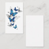 Blue Flying Butterflies Morpho Platzkarte (Vorne/Hinten)